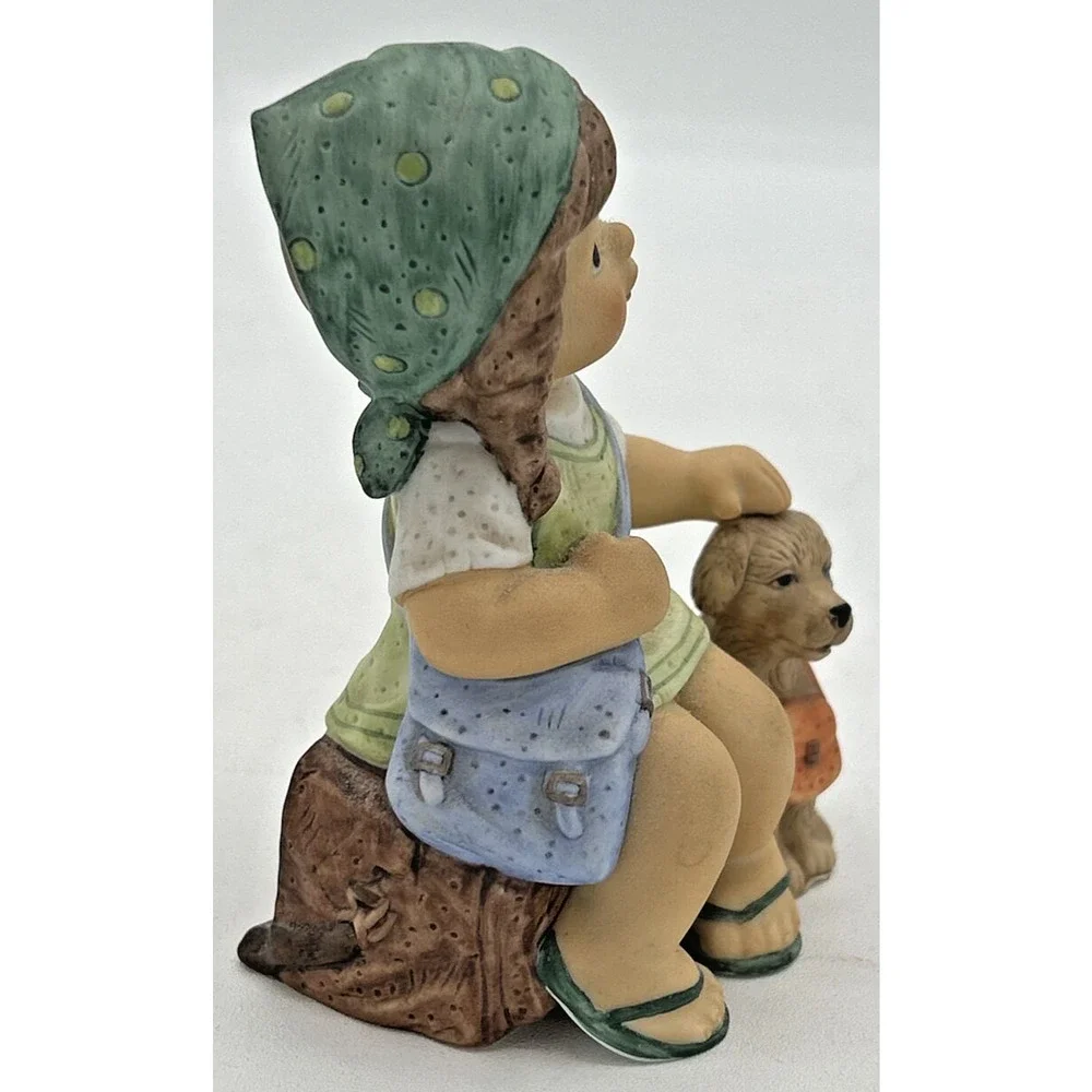Vintage Goebel Nina & Marco Girl‎ with Dog Figurine 3.5
